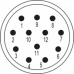  Вставки сигнальные М 23-12-Полюсный вывод против часовой стрелки  7.002.9121.37